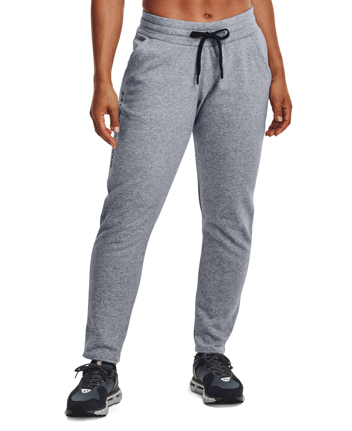 Calça Under Armour Rival Fleece Feminina Cinza Tamanho Médio