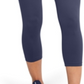 Calça legging feminina Under Armour Moisture Wicking, comprimento curto, com bolsos, elástica, cintura alta, azul, tamanho pequeno