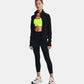 Calça legging Under Armour Meridian com cós canelado e cano alto para performance, preta, tamanho médio