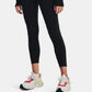 Calça legging Under Armour Meridian com cós canelado e cano alto para performance, preta, tamanho médio