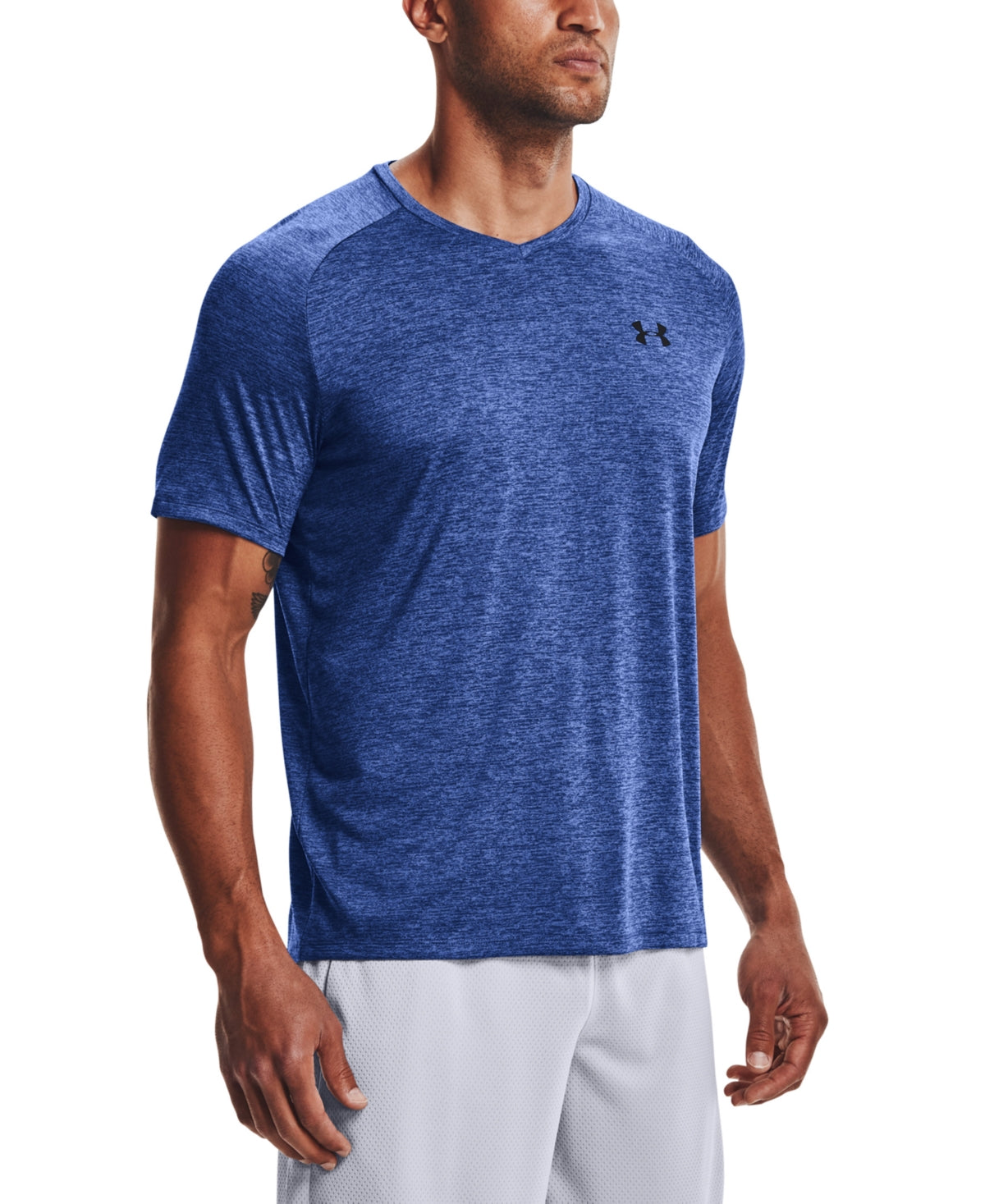 Camiseta Tech V Neck Masculina Under Armour Azul Tamanho XX-G