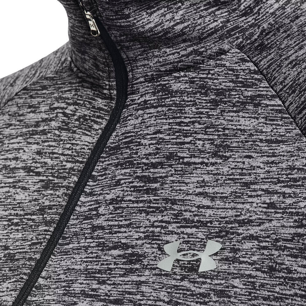 Camiseta Under Armour Tech Twist 1/2 Zip Feminina Cinza Tamanho Grande