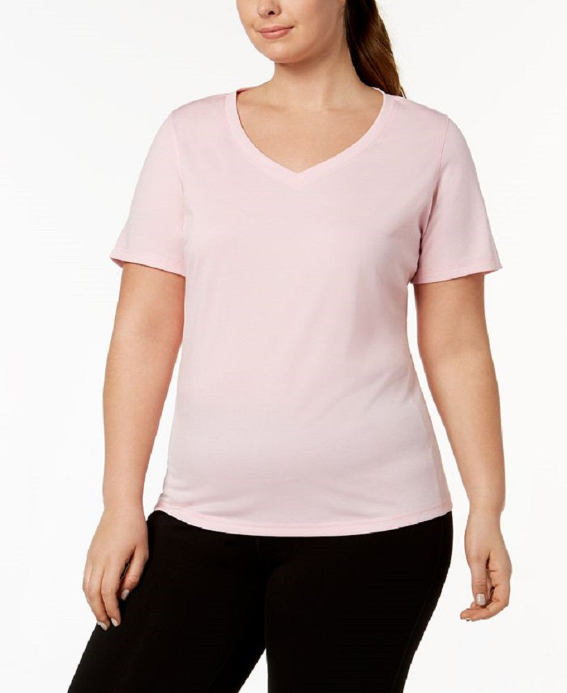 Camiseta Tech de manga curta feminina Under Armour, rosa, tamanho 1X