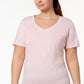 Camiseta Tech de manga curta feminina Under Armour, rosa, tamanho 1X