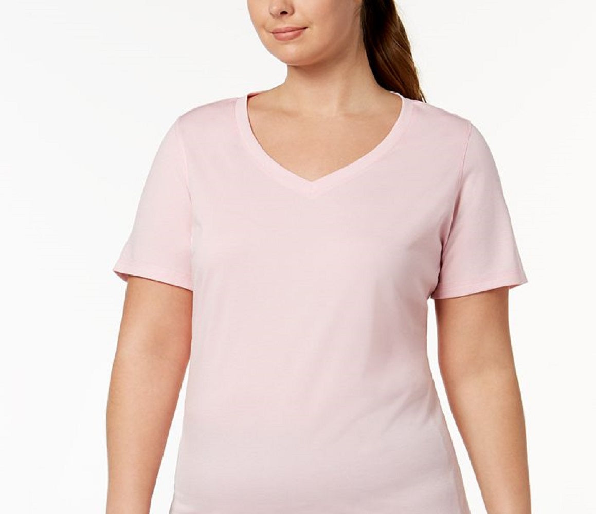 Camiseta Tech de manga curta feminina Under Armour, rosa, tamanho 1X