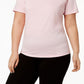 Camiseta Tech de manga curta feminina Under Armour, rosa, tamanho 1X