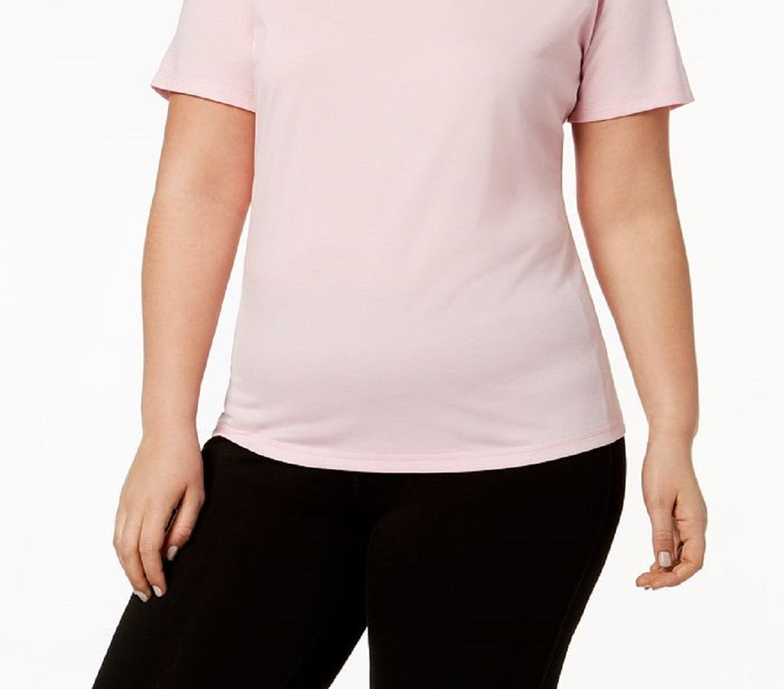 Camiseta Tech de manga curta feminina Under Armour, rosa, tamanho 1X