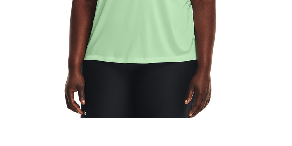 Camiseta Tech de manga curta feminina Under Armour, rosa, tamanho 3X