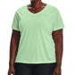 Camiseta Tech de manga curta feminina Under Armour, rosa, tamanho 3X