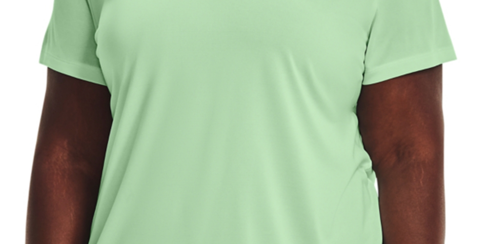 Camiseta Tech de manga curta feminina Under Armour, rosa, tamanho 3X