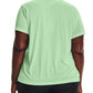 Camiseta Tech de manga curta feminina Under Armour, verde, tamanho 2X