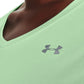 Camiseta Tech de manga curta feminina Under Armour, verde, tamanho 2X