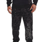 Calça de moletom Under Armour Rival Camo Script Fleece Masculina Preta Tamanho Grande