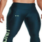 Leggings Under Armour Heatgear No Slip com a marca feminina, azul, tamanho X-S