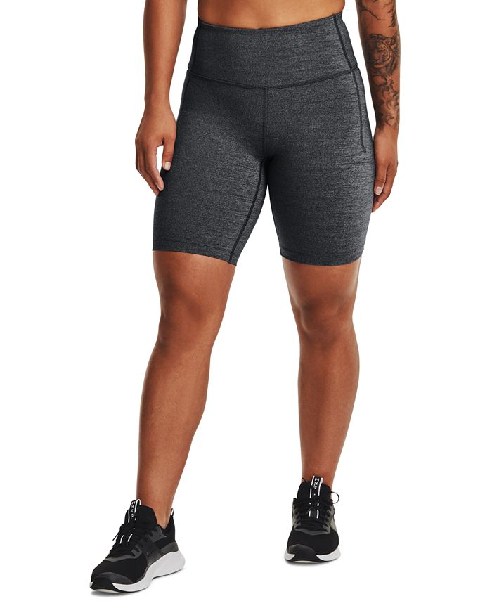 Shorts de ciclismo Under Armour Meridian mesclado feminino, preto, tamanho X-S