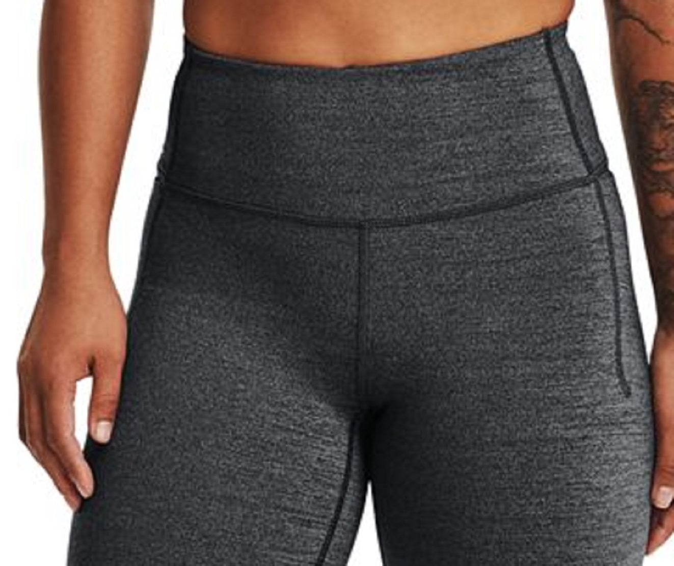 Shorts de ciclismo Under Armour Meridian mesclado feminino, preto, tamanho X-S