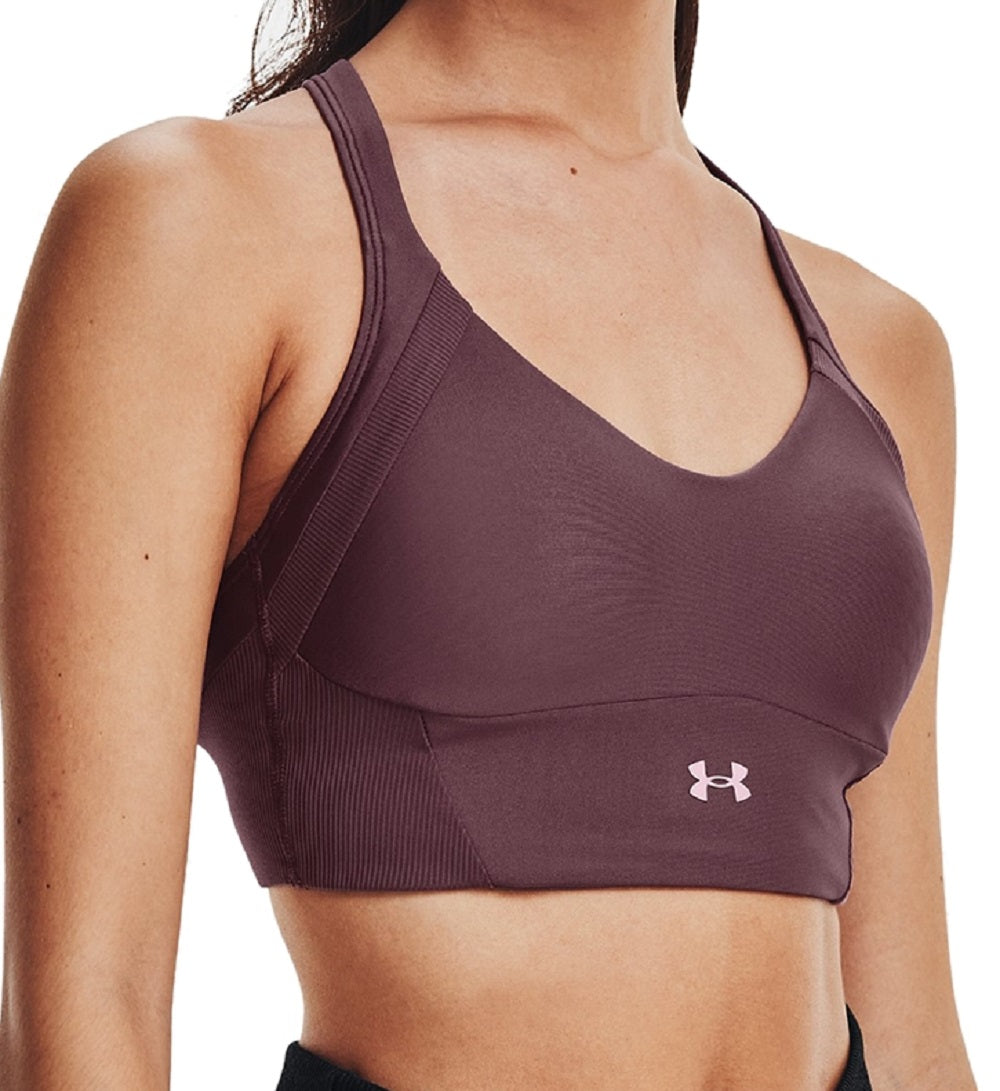 Sutiã esportivo Under Armour Heatgear Medium Impact feminino, roxo, tamanho pequeno