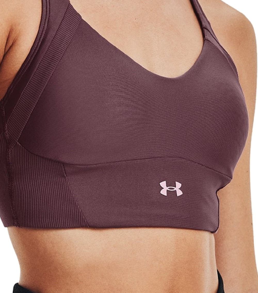 Sutiã esportivo Under Armour Heatgear Medium Impact feminino, roxo, tamanho pequeno