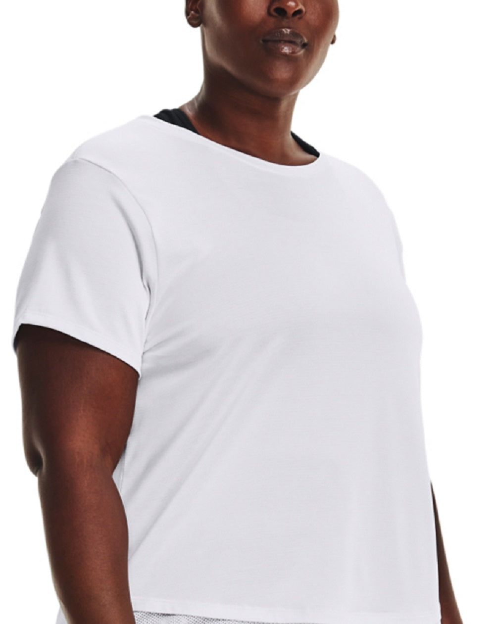 Camiseta Tech Layered Look Feminina Under Armour Branca Tamanho 3XL