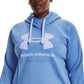 Moletom com capuz Under Armour Rival Fleece Logo Feminino Azul Tamanho 1X