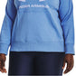 Moletom com capuz Under Armour Rival Fleece Logo Feminino Azul Tamanho 1X