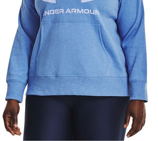 Moletom com capuz Under Armour Rival Fleece Logo Feminino Azul Tamanho 1X
