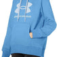 Under Armour Rival Fleece Hoodie Feminino com Logotipo Azul Salpicado Tamanho 1X