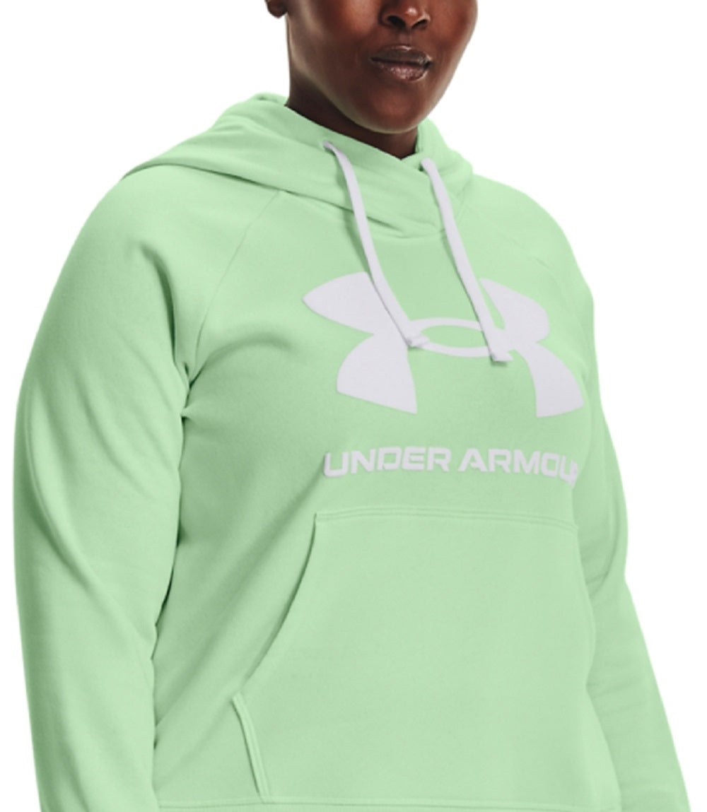 Under Armour Feminino Ua Rival Fleece Logo Hoodie Verde Tamanho XXXL