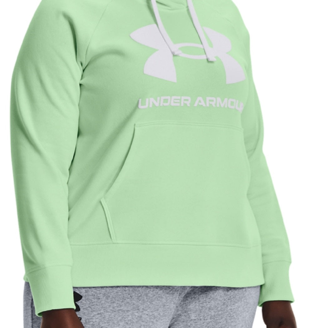 Under Armour Feminino Ua Rival Fleece Logo Hoodie Verde Tamanho XXXL