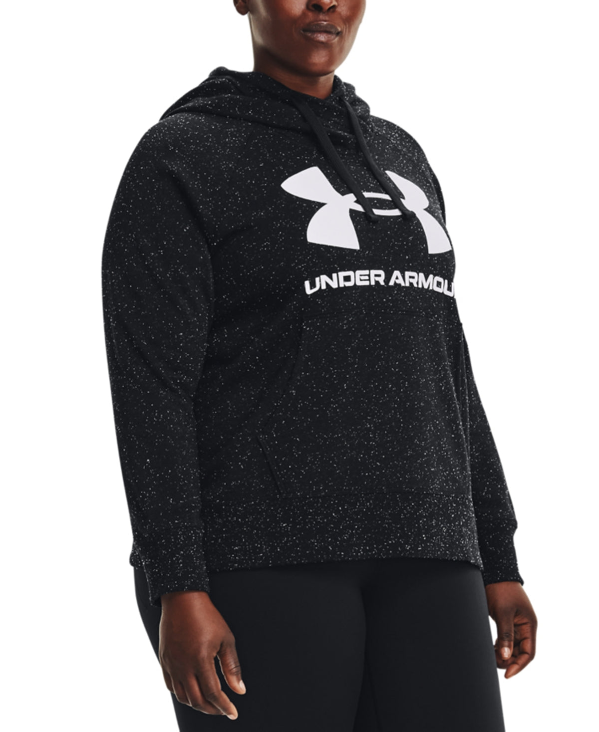 Under Armour Feminino Ua Rival Fleece Hoodie com Logotipo Preto Tamanho 3X