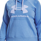 Under Armour Plus Ua Rival Fleece Hoodie com logotipo feminino, branco, tamanho 1X