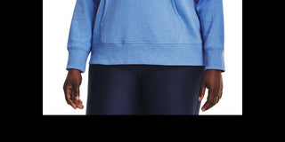 Under Armour Plus Ua Rival Fleece Hoodie com logotipo feminino, branco, tamanho 1X