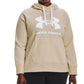 Under Armour Plus Ua Rival Fleece Hoodie com logotipo feminino, branco, tamanho 1X
