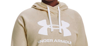 Under Armour Plus Ua Rival Fleece Hoodie com logotipo feminino, branco, tamanho 1X
