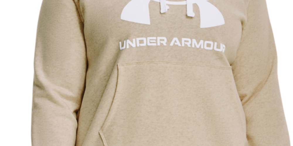 Under Armour Plus Ua Rival Fleece Hoodie com logotipo feminino, branco, tamanho 1X