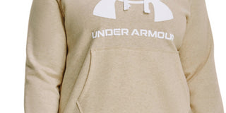 Under Armour Plus Ua Rival Fleece Hoodie com logotipo feminino, branco, tamanho 1X
