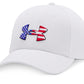 Boné de beisebol masculino Under Armour, branco, tamanho grande