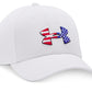 Boné de beisebol masculino Under Armour, branco, tamanho grande