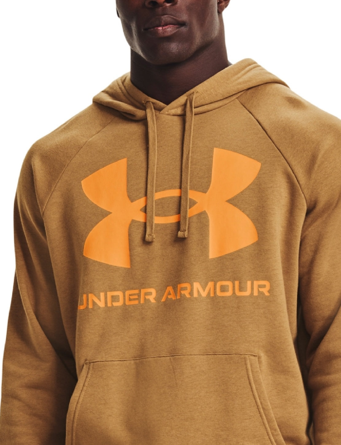 Under Armour Rival Fleece Big Logo Hoodie Masculino Marrom Tamanho XX-G