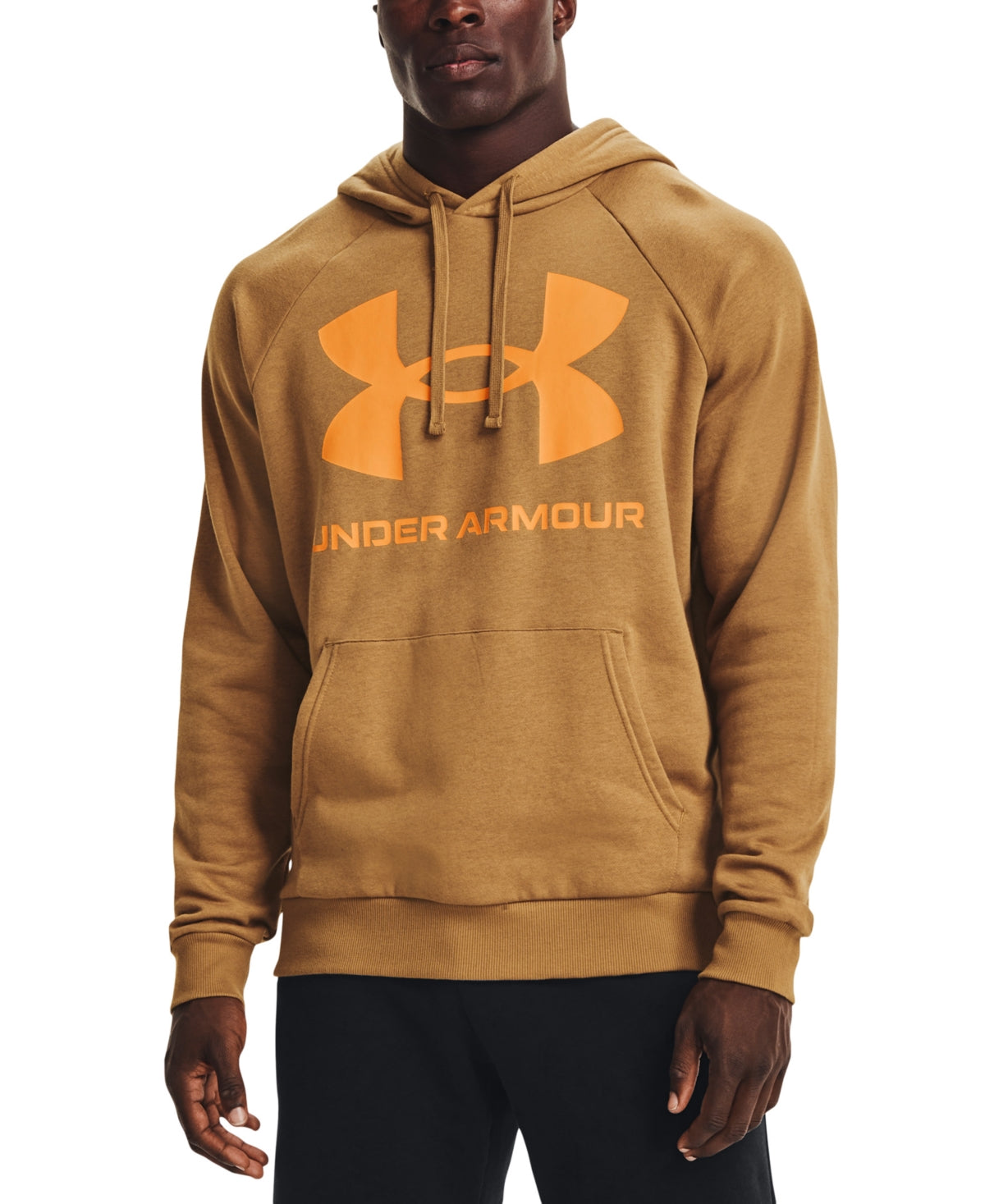 Under Armour Rival Fleece Big Logo Hoodie Masculino Marrom Tamanho XX-G
