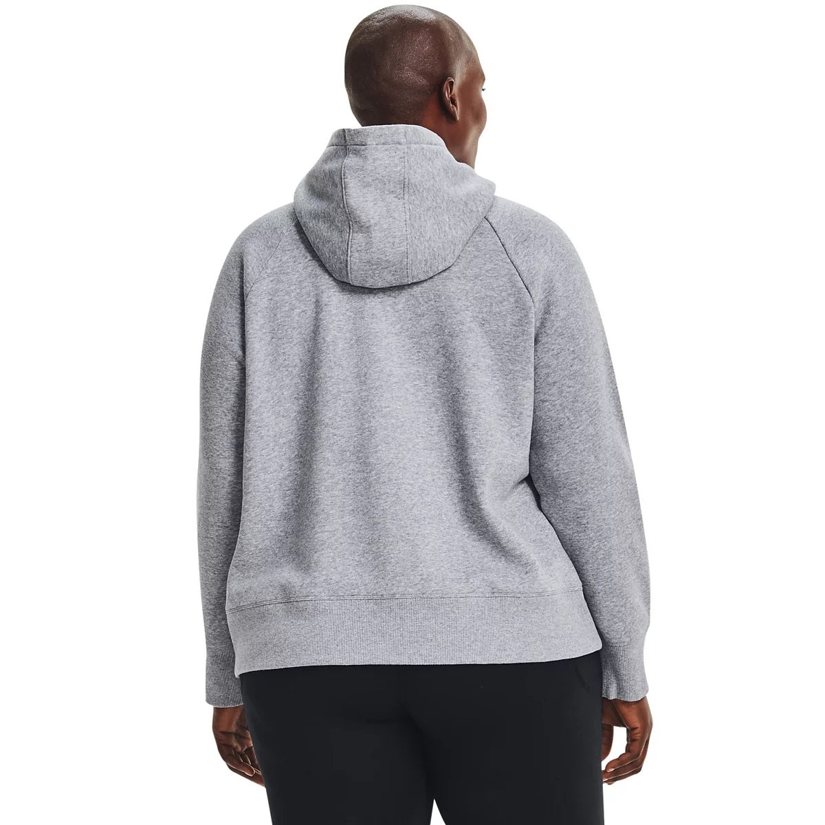 Moletom com capuz feminino Under Armour Rival Fleece cinza tamanho 1X