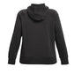 Under Armour Rival Fleece com capuz e logo grande, tamanho 2X, feminino, cinza