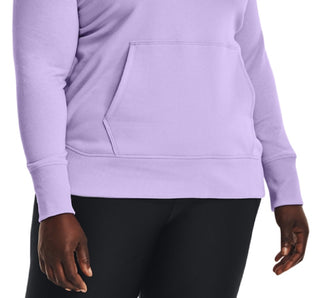 Moletom com capuz Under Armour Rival Fleece Logo Feminino Roxo Tamanho 3X