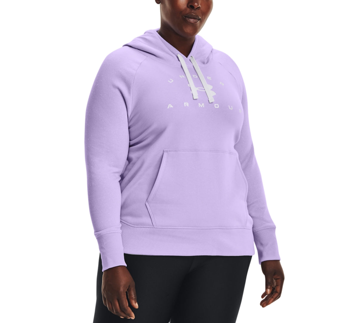 Moletom com capuz Under Armour Rival Fleece Logo Feminino Roxo Tamanho 3X