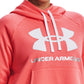 Moletom com capuz feminino Under Armour Rival Fleece laranja tamanho 1X