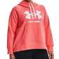 Moletom com capuz Under Armour Rival Fleece feminino laranja tamanho 2X