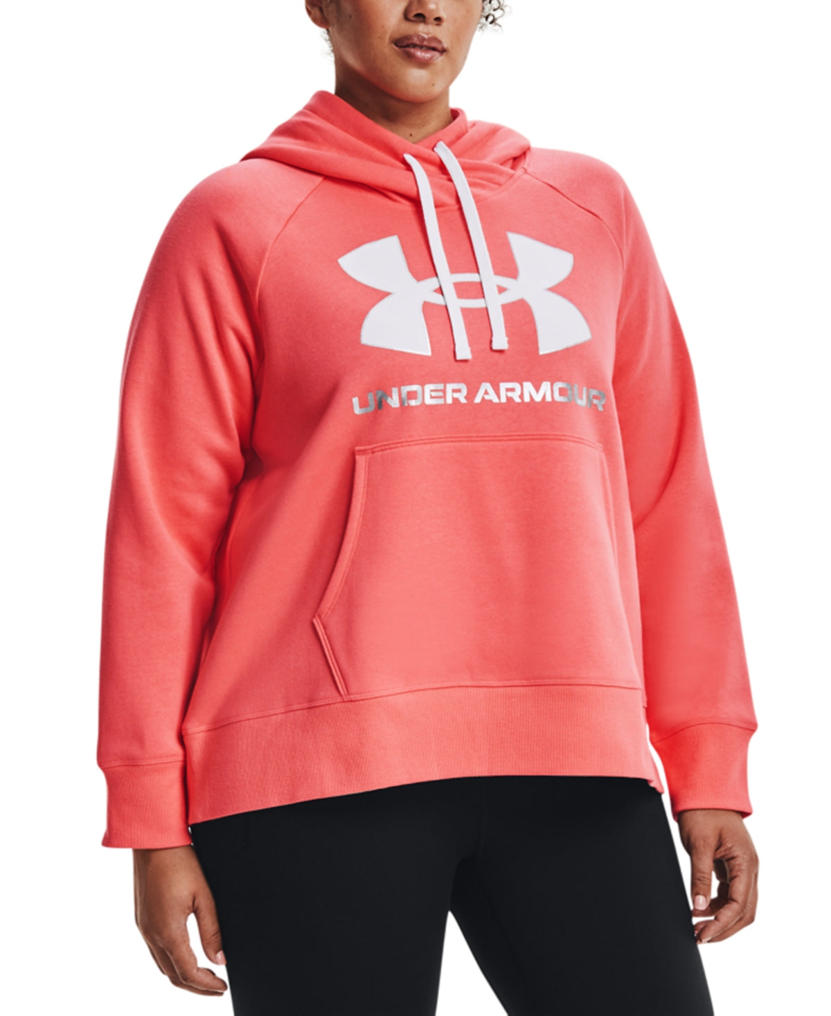 Moletom com capuz Under Armour Rival Fleece feminino laranja tamanho 2X