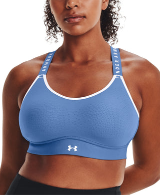 Sutiã esportivo Under Armour Heatgear U Back Impact feminino, azul, tamanho médio
