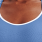 Sutiã esportivo Under Armour Heatgear U Back Impact feminino, azul, tamanho médio