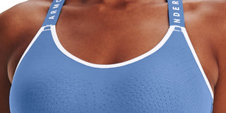 Sutiã esportivo Under Armour Heatgear U Back Impact feminino, azul, tamanho médio